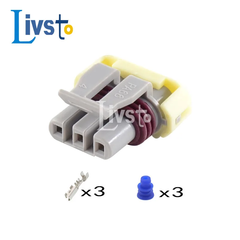 1 Sets Delphi 3 Pin Female LS MAP And 58x Crank Engine Speed Sensor Waterproof Auto Connector 12129946