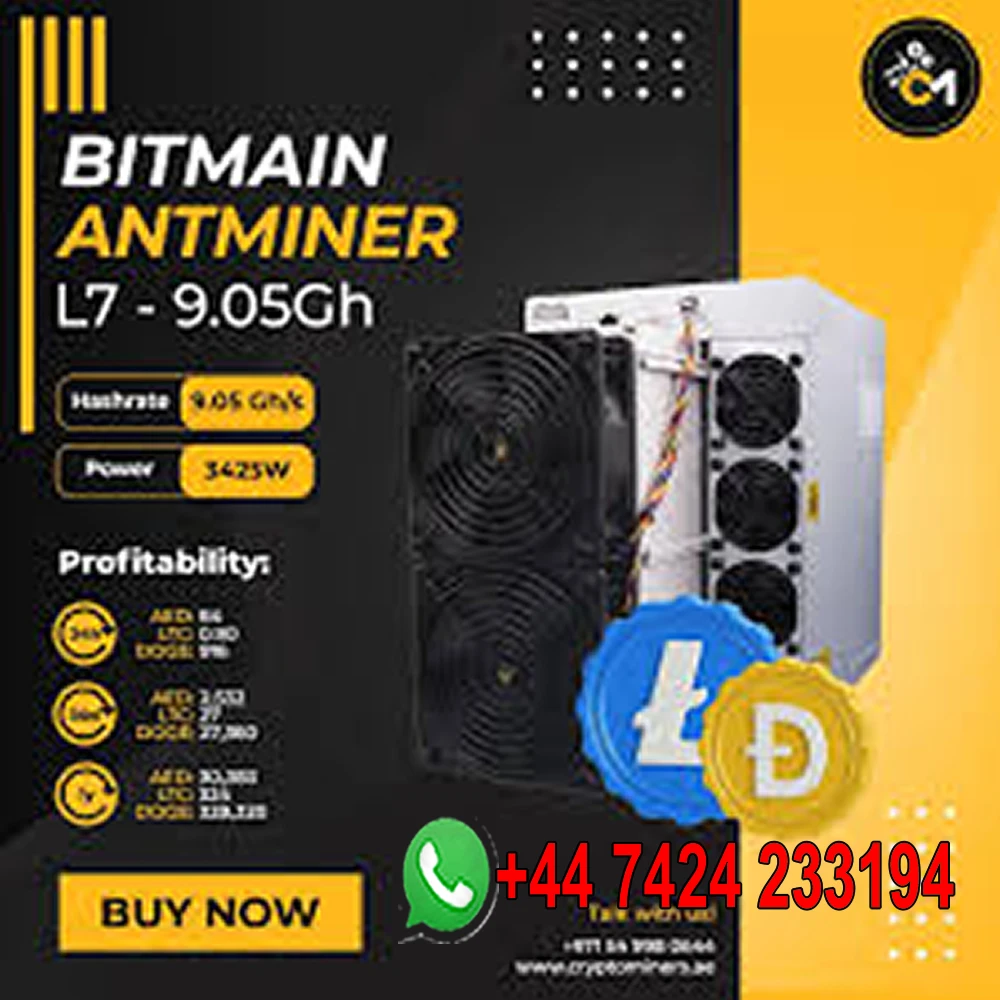 DC BUY 3 GET 2 FREE Bitmain Antminer L7 (9.05GH/s) - BEST OFFER