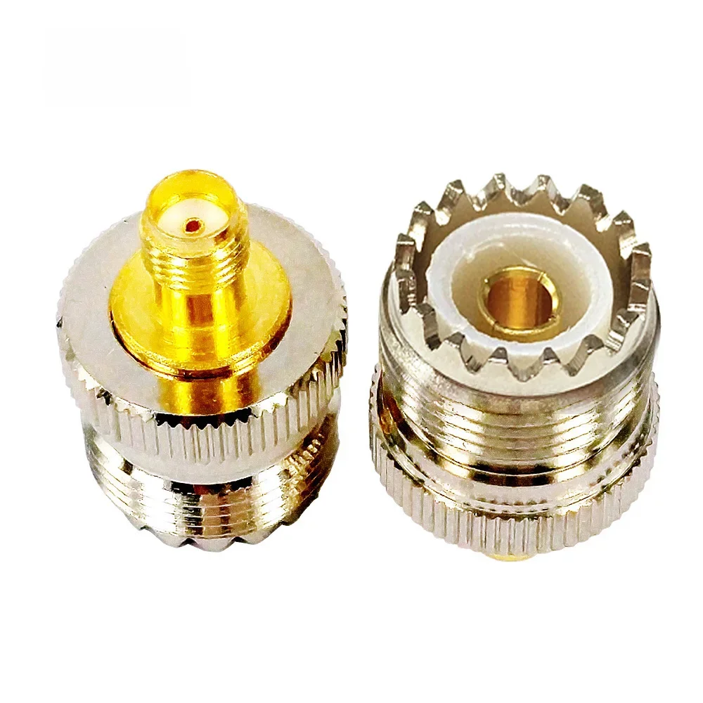 Conector UHF para SMA para Antena de Rádio Automóvel, Adaptador Coaxial Fêmea Jack RF, SO239, PL259