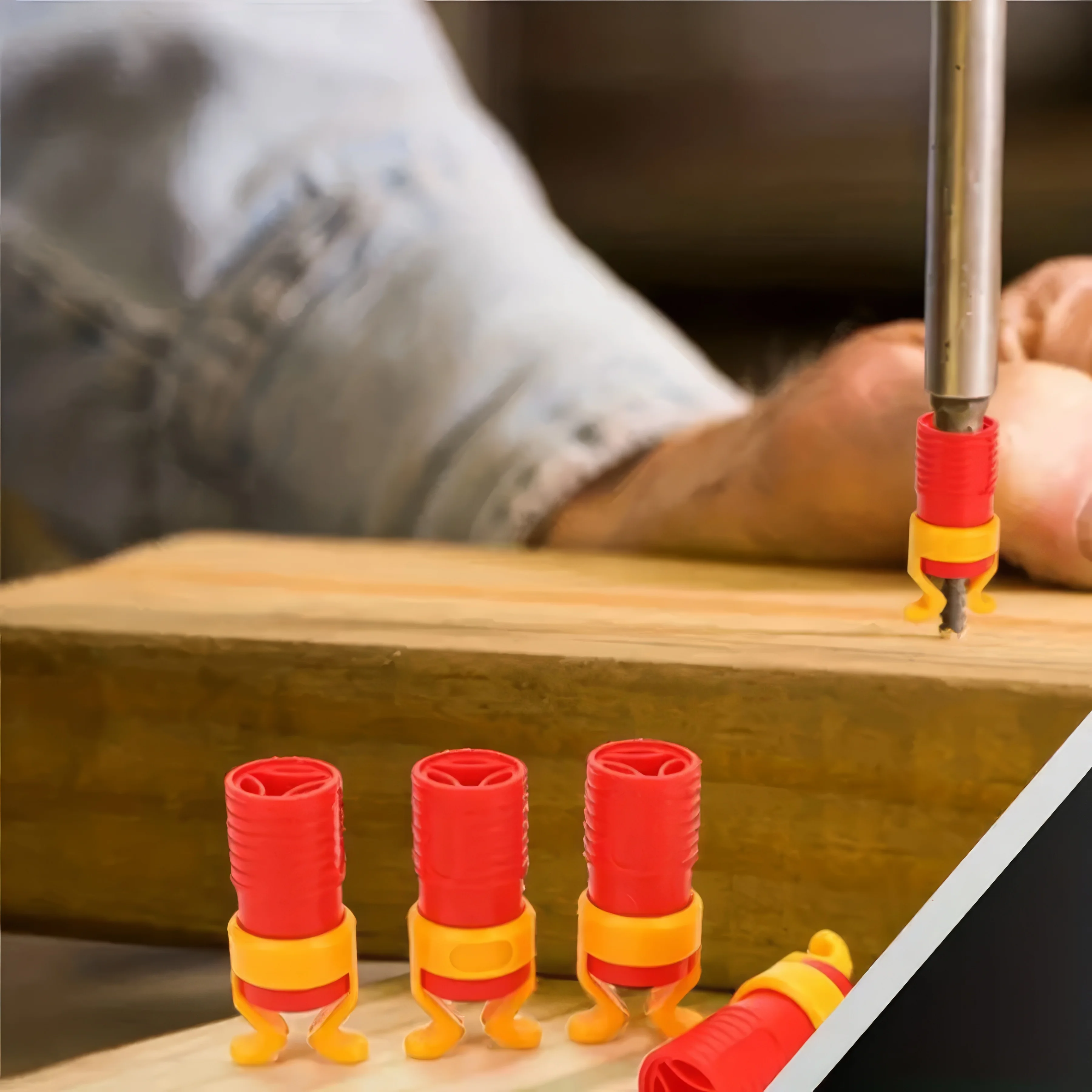 

2 Pieces of Red Screw Fasteners, Anti Slip Base, Compact Design, Suitable for DIY Woodworking and Professional Workshop Use