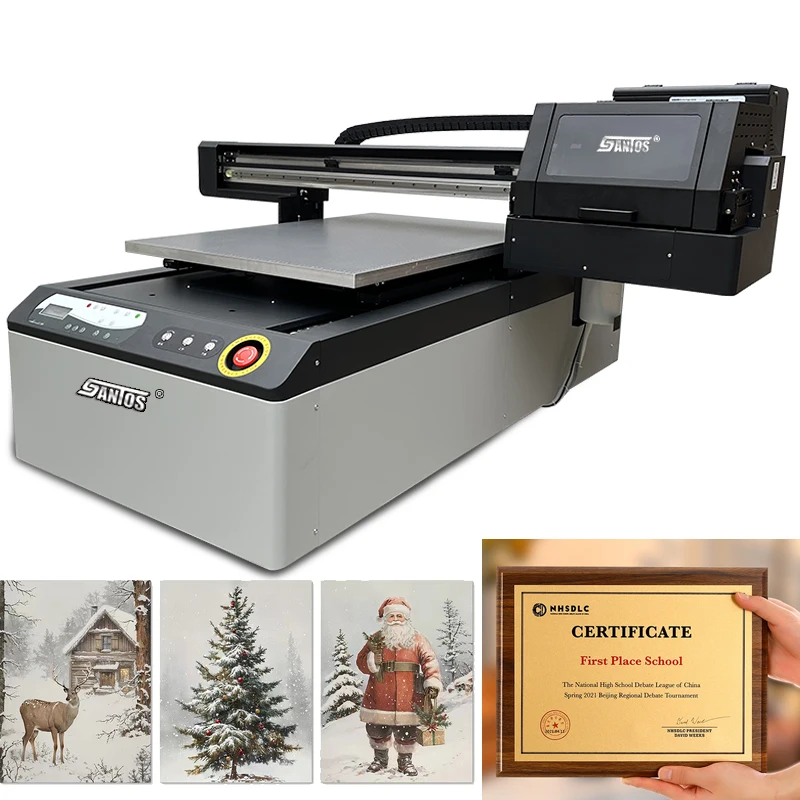 A1 Uv Printer 6090 For Souvenirs Phone Case Wood Plastic Board Xp600 600Mm*900Mm Uv Flatbed Printer Machine