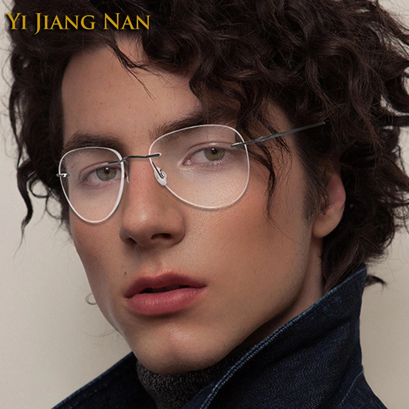 

Women Pilot Fashion High Quality Ultra Light 2 G Eyewear Titanium Optical Prescription Glasses Frame Men Eyeglasses Spectacles