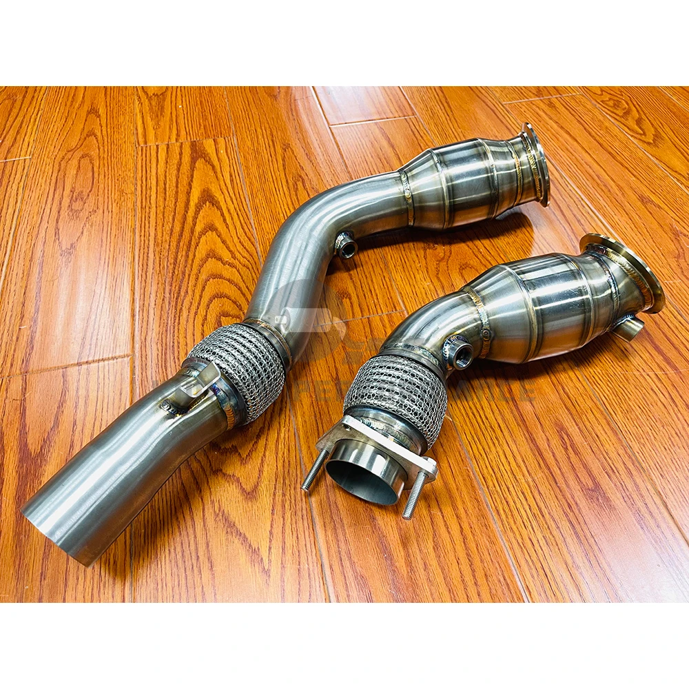 KUNGFU PERFORMANCE SS304 200 celdas Sport Catted Racing F80 M3 Bajantes para competición BM W F82 F83 M4