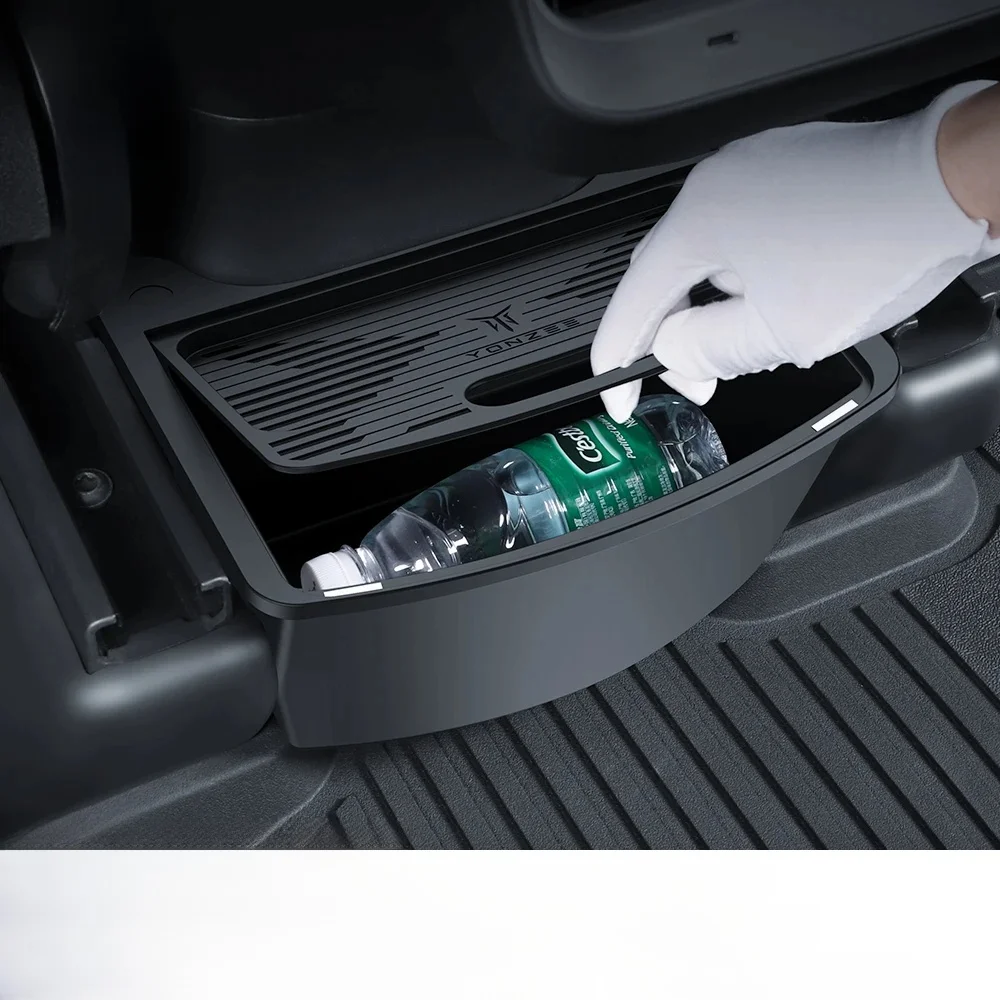 YZ dla Tesla Model Y Juniper 2021-2025 magnetyczne ssanie tylny rząd pośredni schowek dla Tesla schowek akcesoria samochodowe — zdjęcie 2