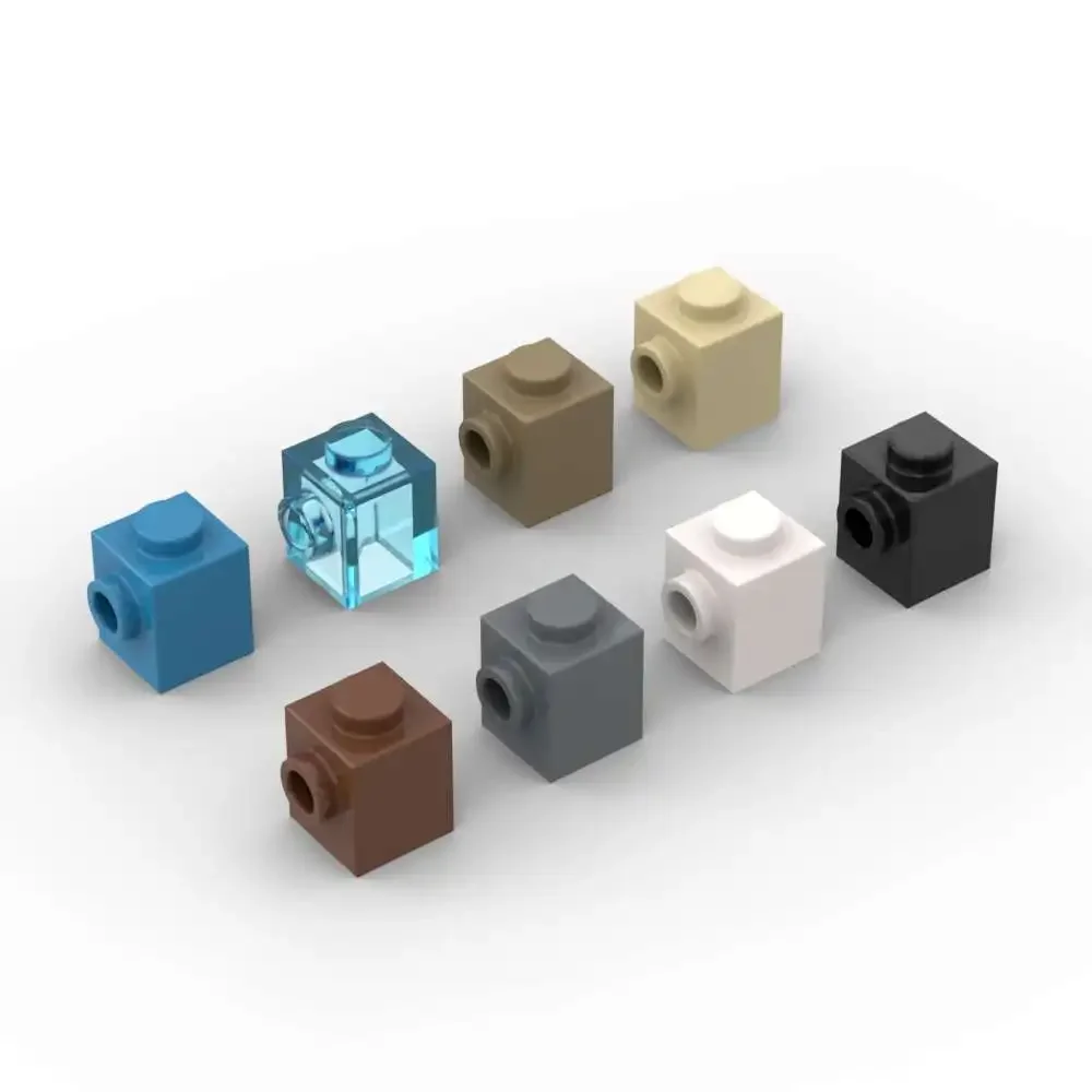 MOC-Kit de blocs de construction de puzzle avec goujon sur le côté, Paremploy87087, modifié 1x1, briques jouets, anniversaire, cadeau de Noël, livraison directe, 10 pièces