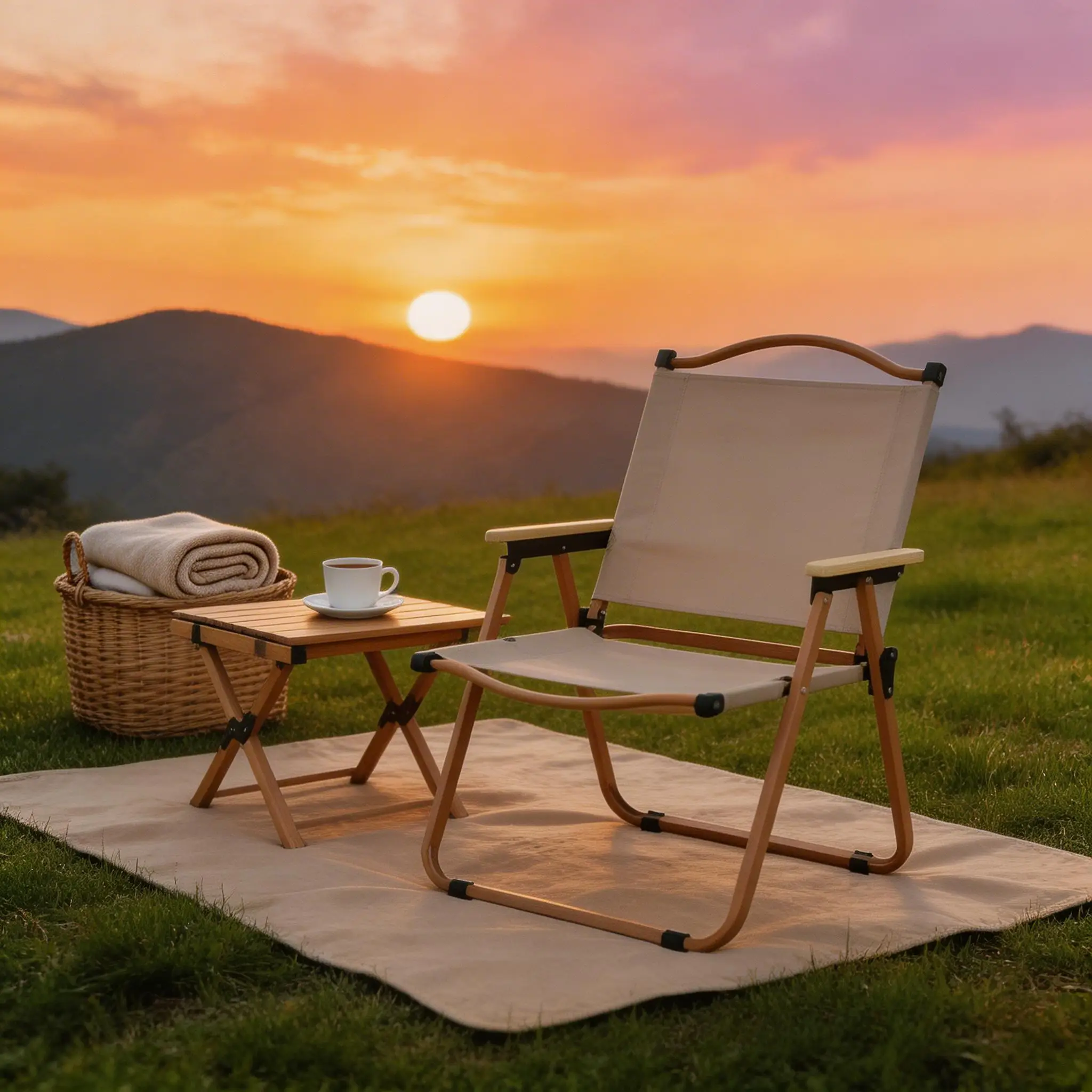 Sillas de Camping Plegables de Tela Oxford Resistente, Silla Portátil de Exterior para Playa, Picnic y Pesca, Color Beige Elegante, 54x55x78 cm, Silla de Director Ligera para Jardín y Outdoor