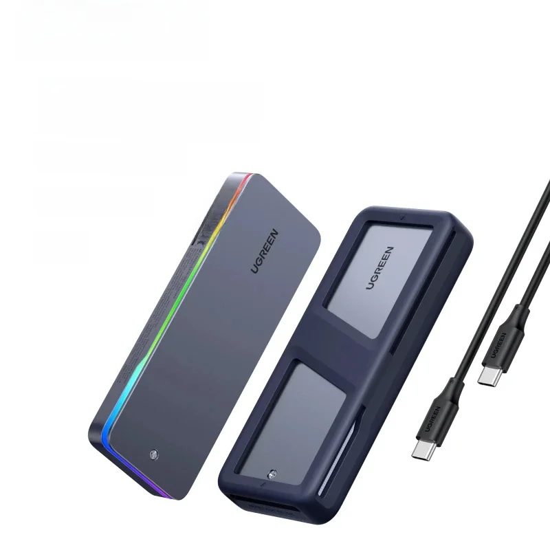 UGREEN 20Gbps M.2 SSD Case NVMe SATA SSD Enclosure Adapter USB 3.2 Gen2 External Enclosure Supports RGB Lighting effect — zdjęcie produktu 7