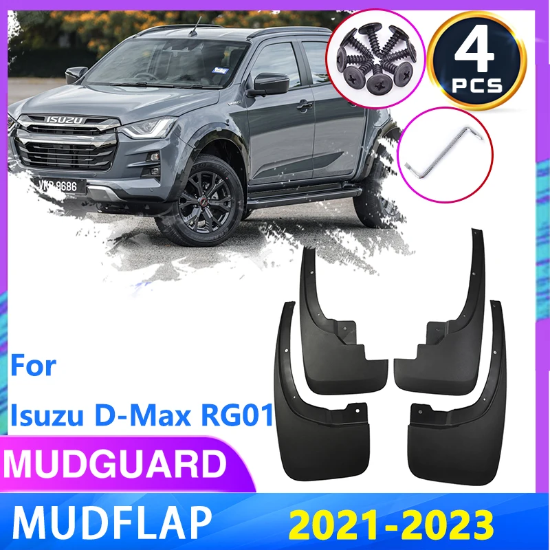 

Для Isuzu D-Max RG01 2021 2022 2023 передние и задние брызговики, защита колес, брызговики, брызговики, аксессуары для защиты от брызг