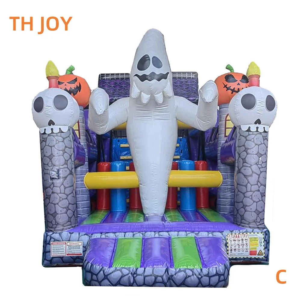 Dostawa statkiem do domu, dmuchany labirynt przeszkód Ghost Pumpkin, dmuchany domek do skakania na Halloween, wyścigi sportowe.