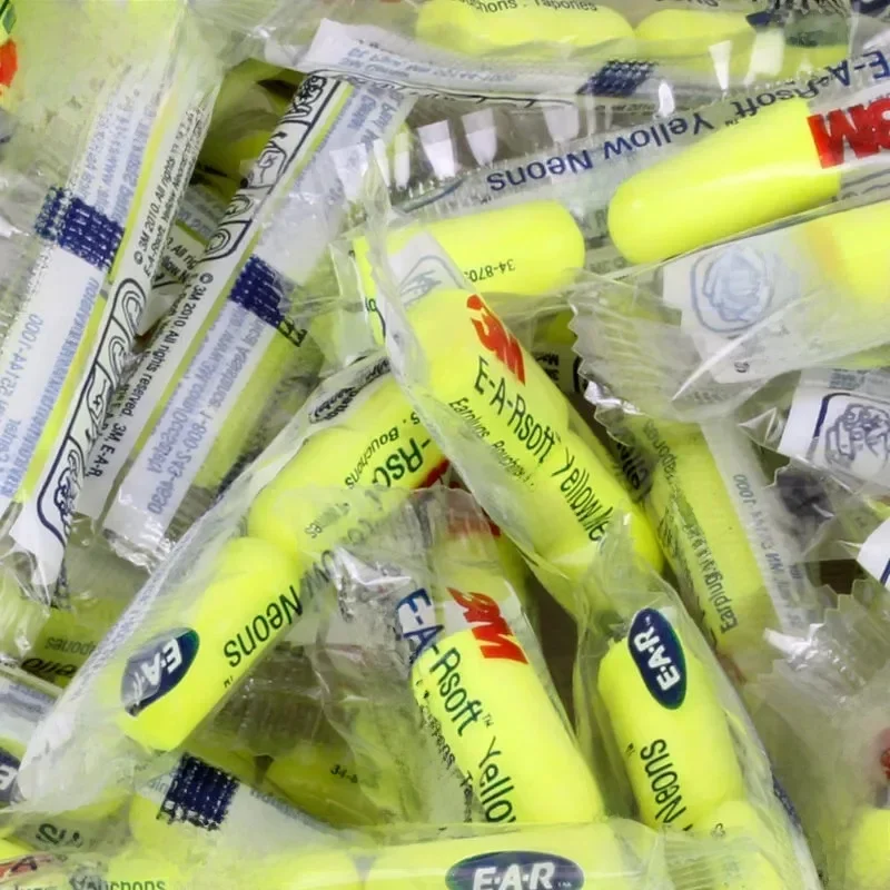 10 paires 】 3m1250 bouchons d'oreilles réduction du bruit sommeil spécial isolation du bruit apprentissage bouchons d'oreilles industriels professionnel anti-bruit