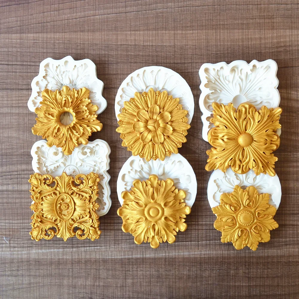 Silikon form im europäischen Stil Relief Dekorations werkzeuge für DIY Backen Cupcake Schokoladen