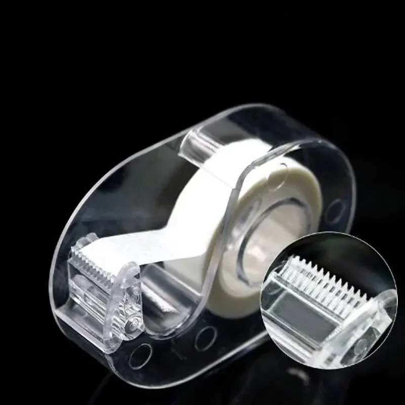 1Pc przezroczysta taśma do przedłużania rzęs przecinak dozownik plastikowa obrotowa taśma klejąca dzielone narzędzia do szczepienia makijażu rzęs — zdjęcie 2