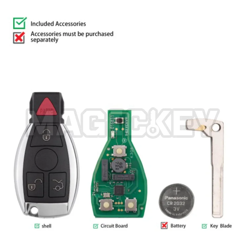 KEYDIY KD ZB31 Universal Smart Remote Key 3+1 Buttons Compatible with MB Type