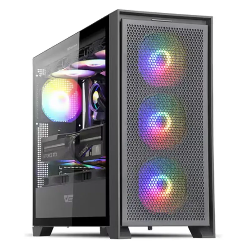 [Sold out! Can't ship!] Dark Flash darkFlash DRX90 MESH RGB reinforced glass computer PC case (black)