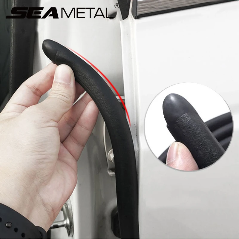 SEAMETAL 2m Thicken Rubber B-Pillar Sealing Strip Car Door Edge Weatherstrip Scratch Protector Soundproof for Car Door RV Boat