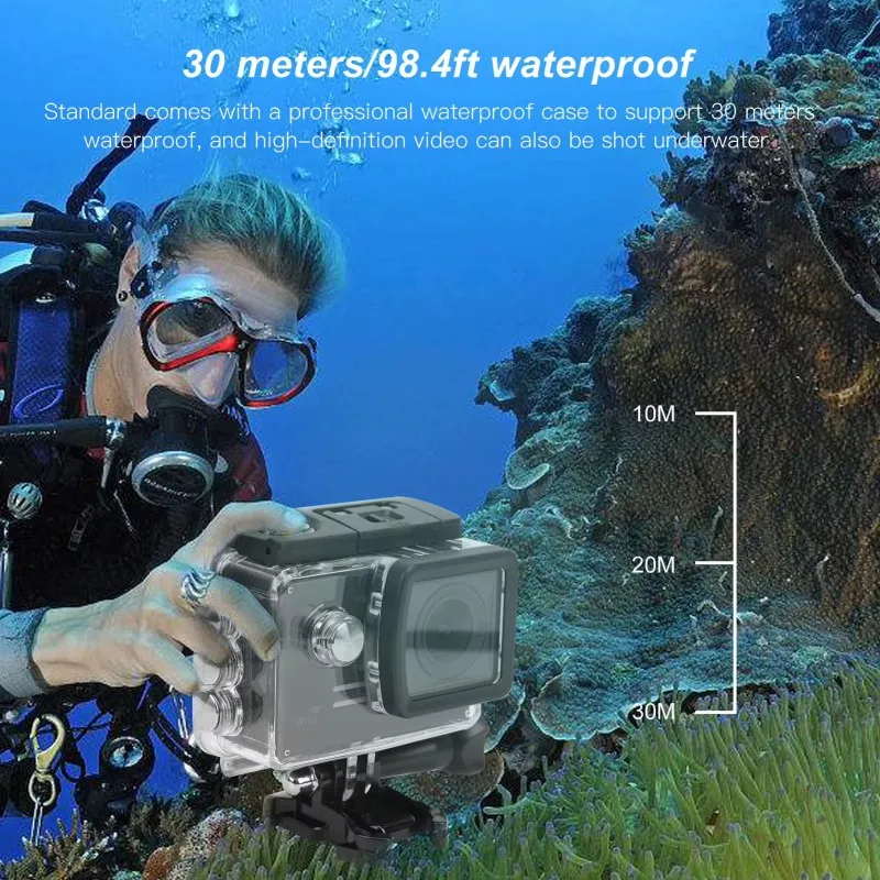 SJ5000X Elite SJCAM 4K Action Camera , Gyroscope Stabilization,170° Wide Angle Lens,Waterproof Sports Camera Bicycle Helmet