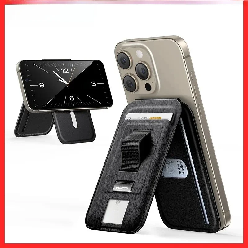 UGREEN Torba na karty Magnetyczna z uchwytem na pierścień do iPhone'a Magsafe 16 15 14 13 12 Magnetyczny portfel na karty Torba do przechowywania Uchwyt na telefon — zdjęcie produktu 7