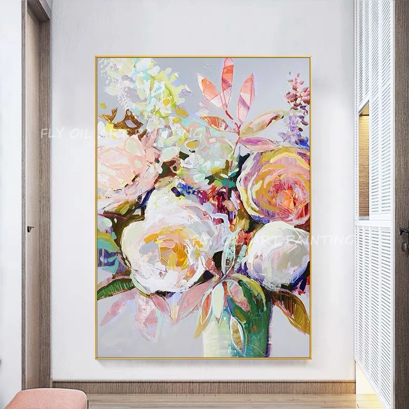 

Handmade Flower Oil Painting Landscape Canvas Painting Poster Wall Art Picture for Living Room Home Decoration gift