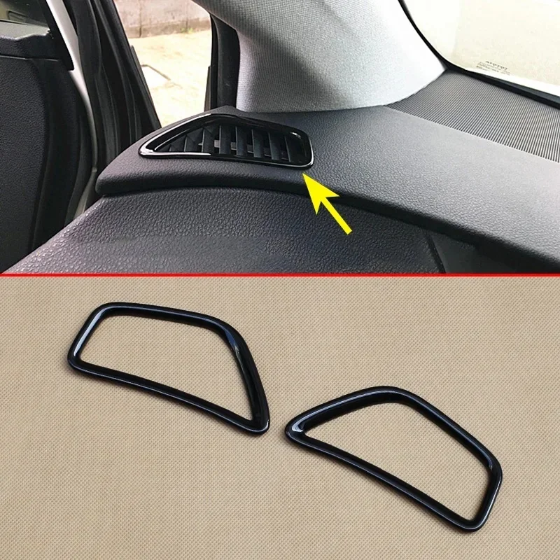 Black Interior Center Console Air Vent Cover Decoration For Toyota Prius Prime 2016-2022 Accessories