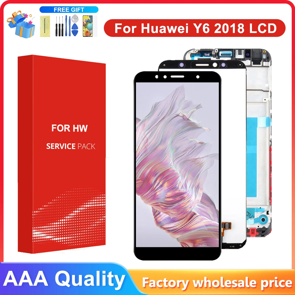 5.7\'\' Dla Huawei Y6 2018 Wyświetlacz LCD Ekran dotykowy Digitizer Dla Huawei Y6 Prime 2018 Ekran LCD ATU L11 L21 L22 LX1 LX3 L31