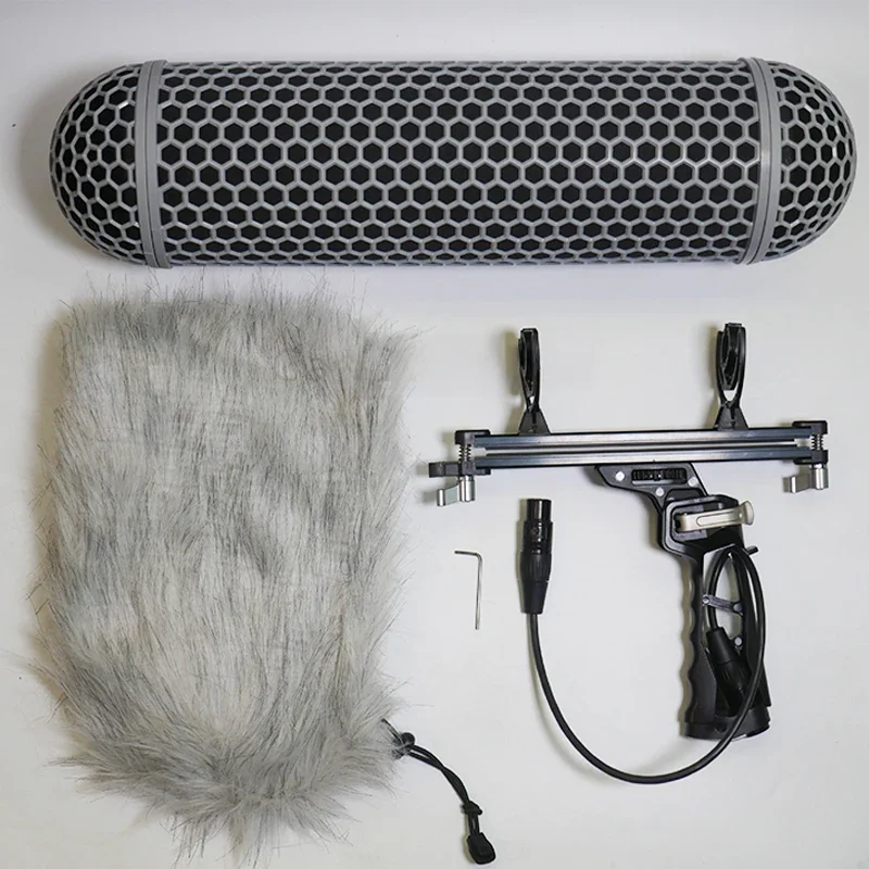 AEVYVKV Ryote – pare-brise avec Microphone, Cage de protection anti-choc, système de Suspension pour Rode NTG1 NTG2 NTG3 NTG4 3