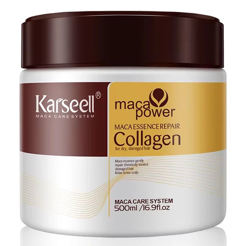 

Karseell Collagen Hair Mask 16.90 fl.oz 500ml Deep Repair Maca Essence Repair Collagen for Dry Damaged Hair All Hair Type