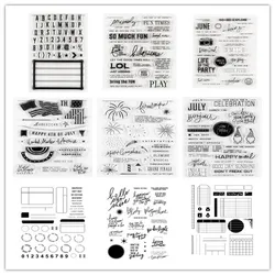 2022 News English  stamp Clear Stamps for Scrapbooking Transparent Silicone Rubber DIY Photo Album Decor 492