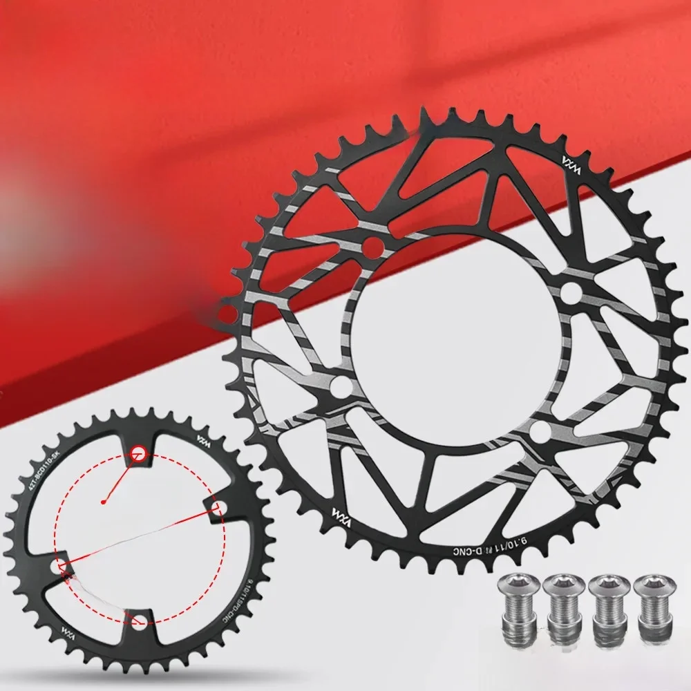 AliExpress VXM Road Bicycle 110BCD Narrow Wide Chainwheel 36/38404244/464850/52545658T 4 Bolt Bike Chainring for R7000/8000/4700/R2000/3000