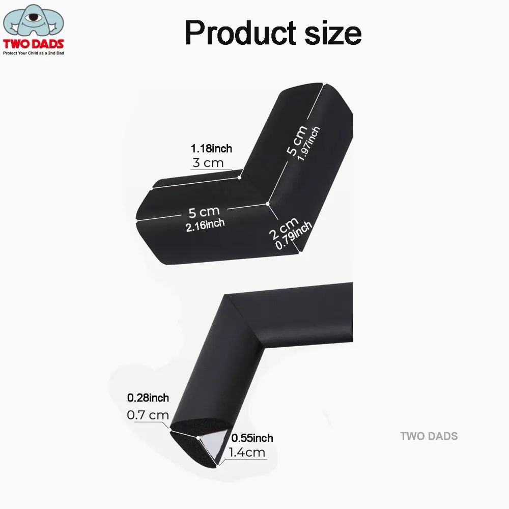 Soft Baby Proofing Corner Guards - Pre-Taped Table Corner Protector for Child Safety Furniture Bumper & Sharp Edge