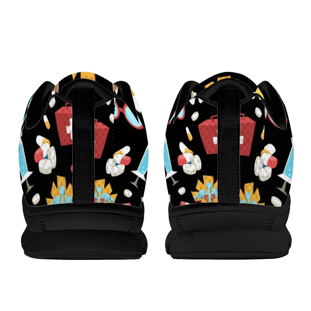 INSTANTARTS New Style Medical Shoes Comfort Lace-up Sneakers Medical Facilities Pattern Women Walking Footwear Zapatos Mujer