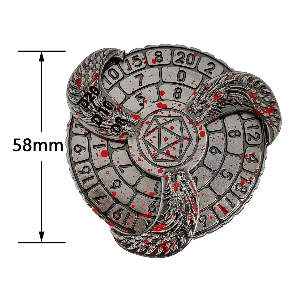 Fingertip gyro Dice, RPG DND Metal dice for role-play games player, for Dungeons & Dragons Game DnD Spinner Dice, Roulette Dice