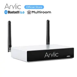 Arylic A30+ Wireless Bluetooth Stereo HiFi Amplifier 30W x 2 Mini Amplifier with TPA3116 Multi-room Streaming APP control