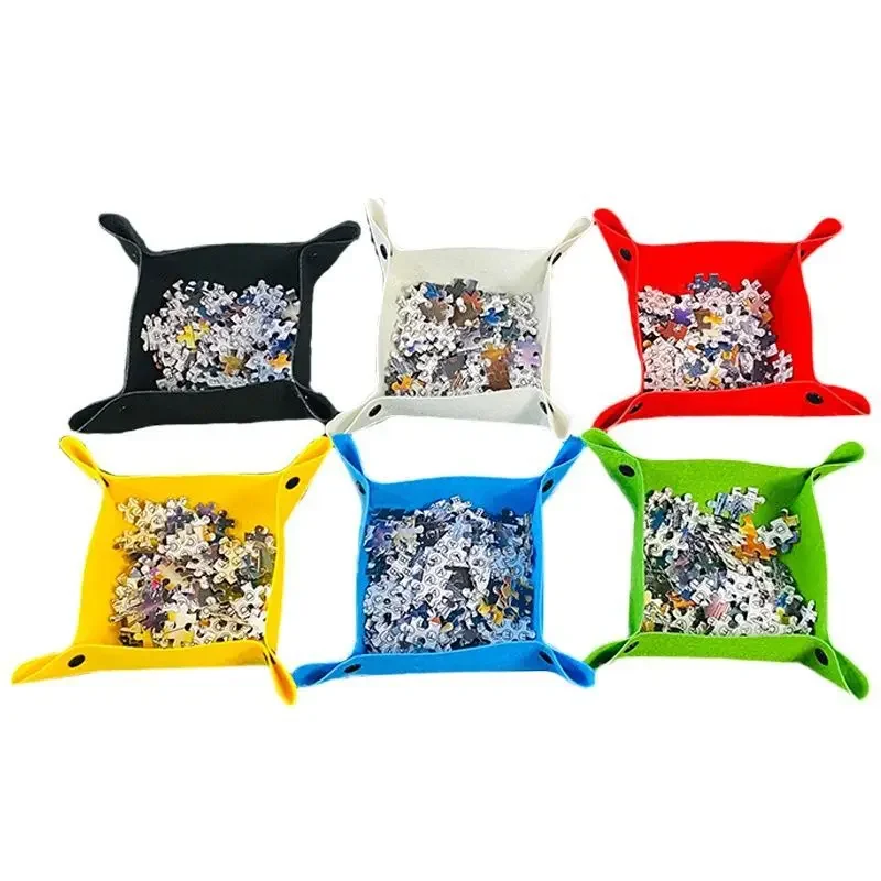 Ensemble de disques de puzzle 6 couleurs, 1000 pièces et plateau de séparation de rangement multifonctionnel Portable pour enfants et adultes