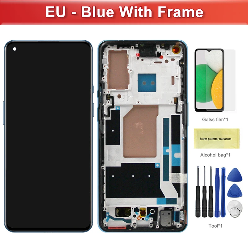 Kit Schermo LCD Per OnePlus 9 5G TFT – Ricambio Con Cornice Nera (Modelli LE2113 LE2111 LE2110), Senza Sensore Impronte - 4