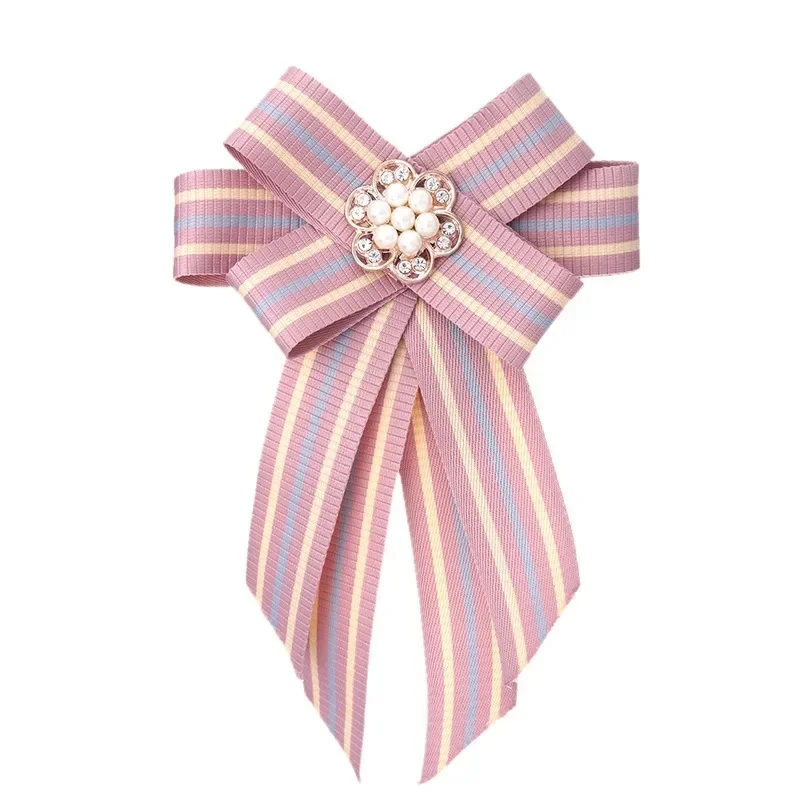 i-Remiel 2108 Bowties Bows Tie Brooch Fabric Crystal Pins And Brooches Corsage Butterfly Blouse Accessories Pin Lapel for Women — zdjęcie 2