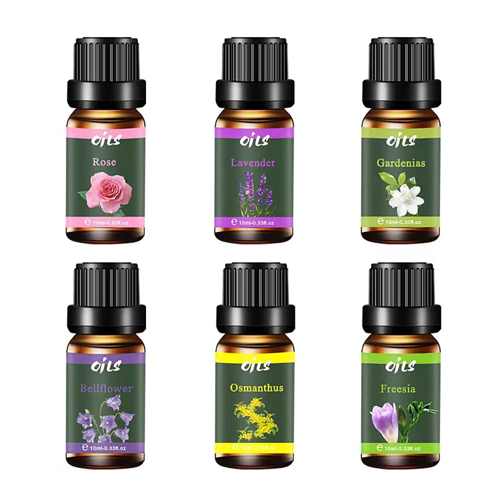 Diffuser For Home Luxury Essential Oil Collection (6 x 10ml)   Premium Floral Blends Including Gardenias  Freesia Holiday Gift B