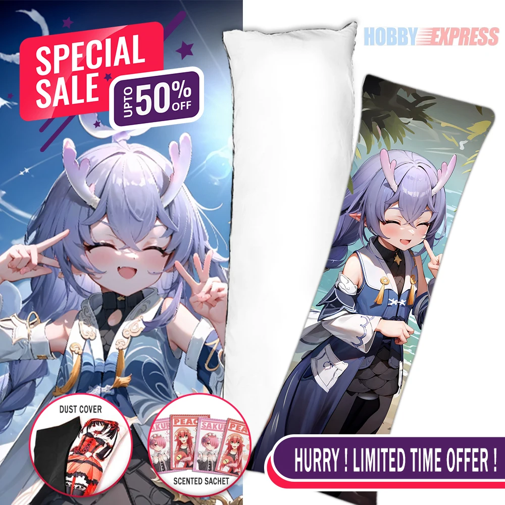 Hobby Express Anime Dakimakura Japanese Otaku Waifu Life Size Hugging Body Pillow Cover Bailu Honkai Star Rail TBPC-0011