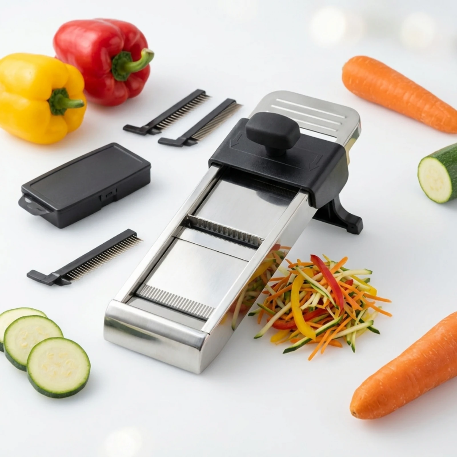 Stainless Steel Vegetable Slicer Kitchen Slicer Shredder Multi-Functional Grater With Adjustable Thickness For Home Cooks