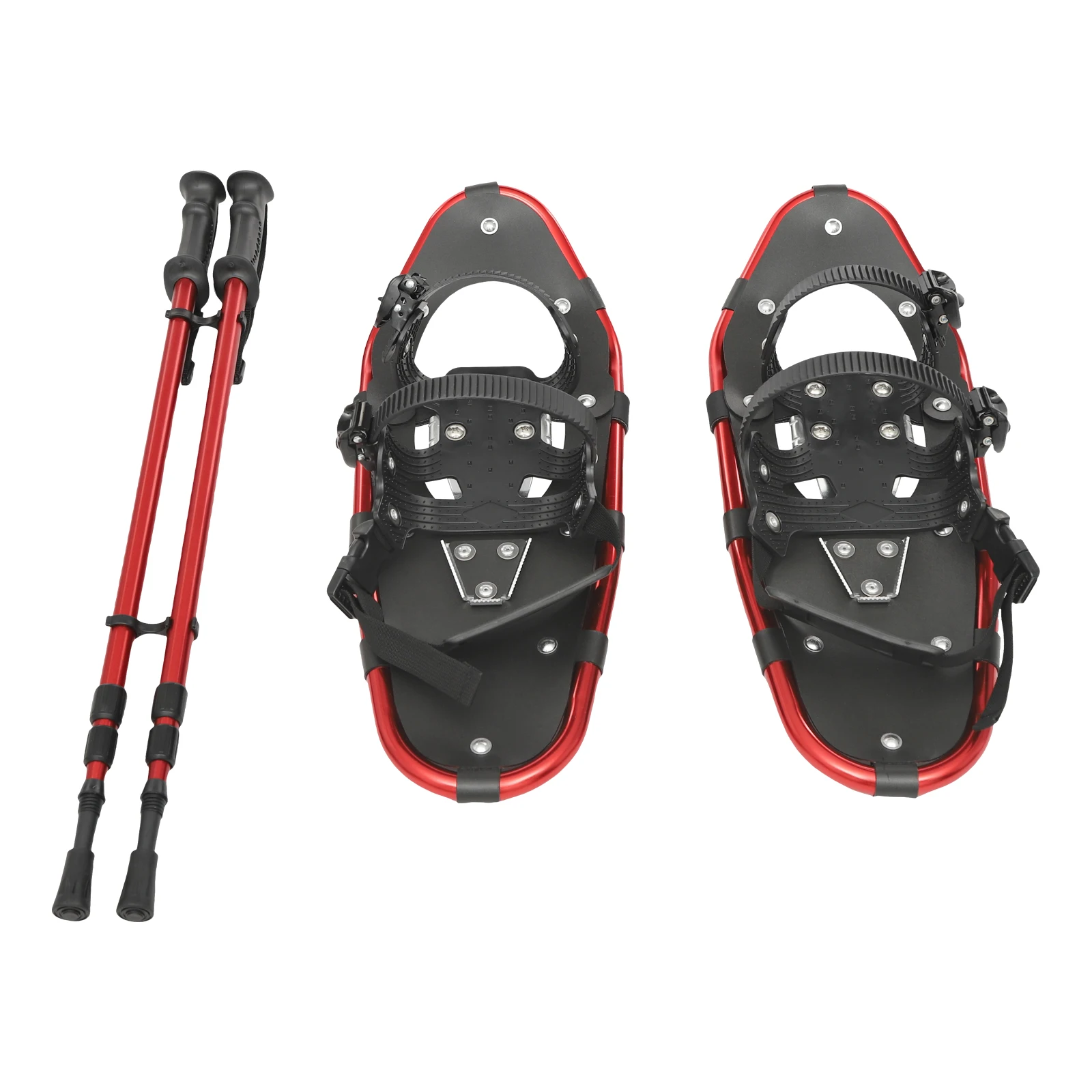 

21 Inch Snowshoes, Snowshoes& Adjuatable Trekking Poles, Snowshoes for Men Women Youth