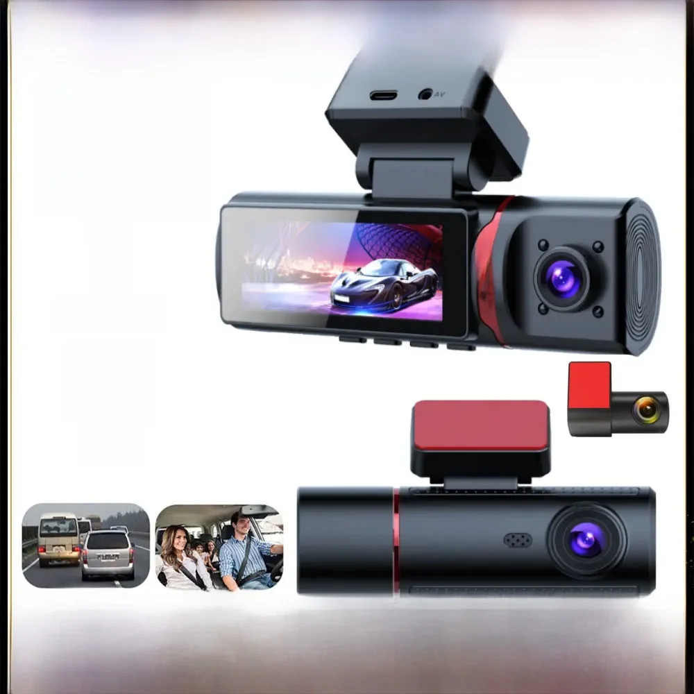 3 canaux voiture DVR UHD 4K 3 lentilles à l'intérieur du véhicule caméra de tableau de bord caméra à trois voies DVR enregistreur enregistreur vidéo GPS Dashcam caméscope