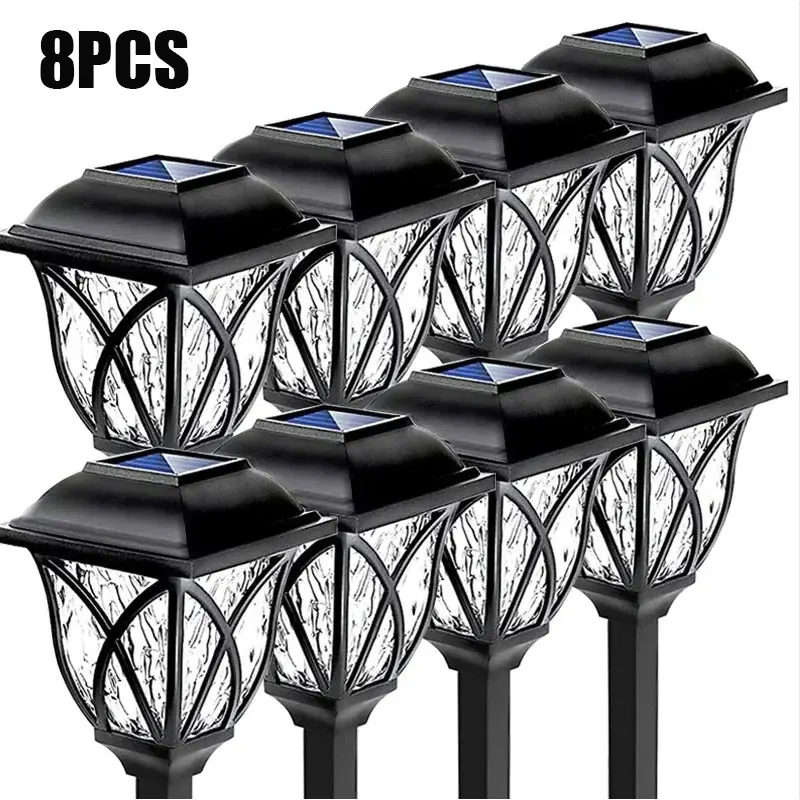 

8 Pack Solar Yard Lights Bright Lawn Lights Outdoor Waterproof Led Solar Pathway Lights Landscape Path Lights