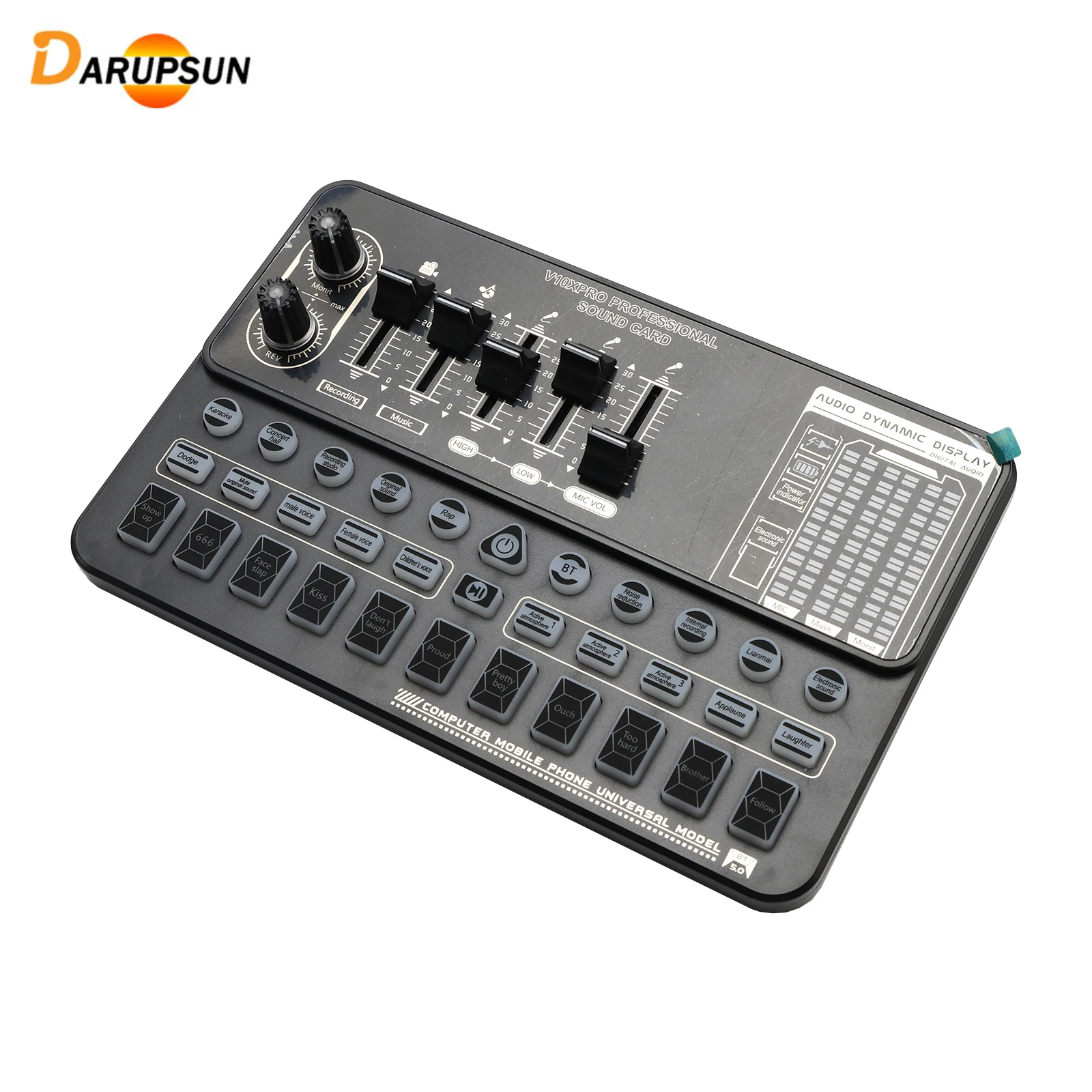 

DARUPSUN V10 Live Sound Card Set Condenser M800 Microphone Mobile Karaoke Computer Live