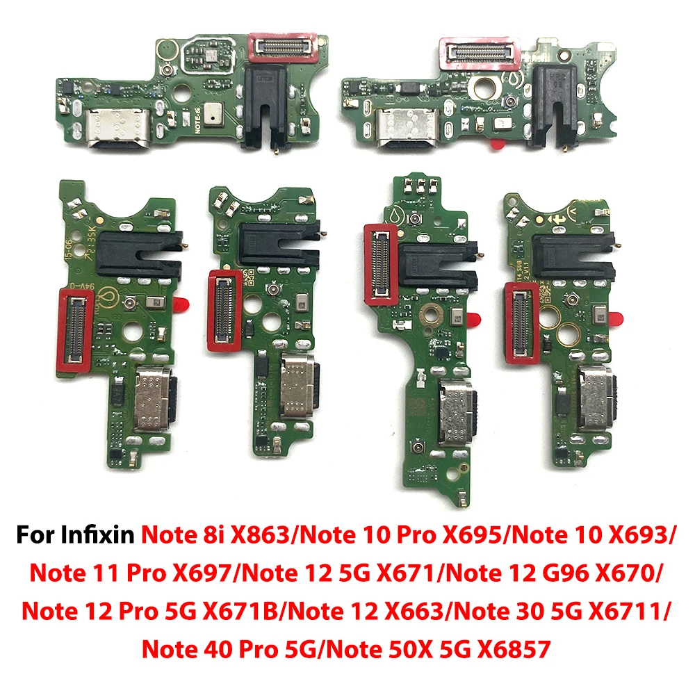 For Infxin Note 8i/10 Pro/10/11 Pro/12 5G/12/40 Pro 5G/30 USB fast Charging Port Dock Charger Plug Connector Board Flex with IC