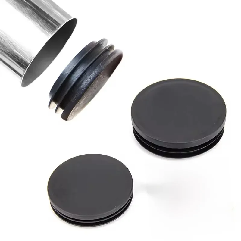 8 pièces noir rond en plastique obturateur embout Tube tuyau insère bouchon bonde insérer bouchon pour chaise jambe tuyau tapon tubo