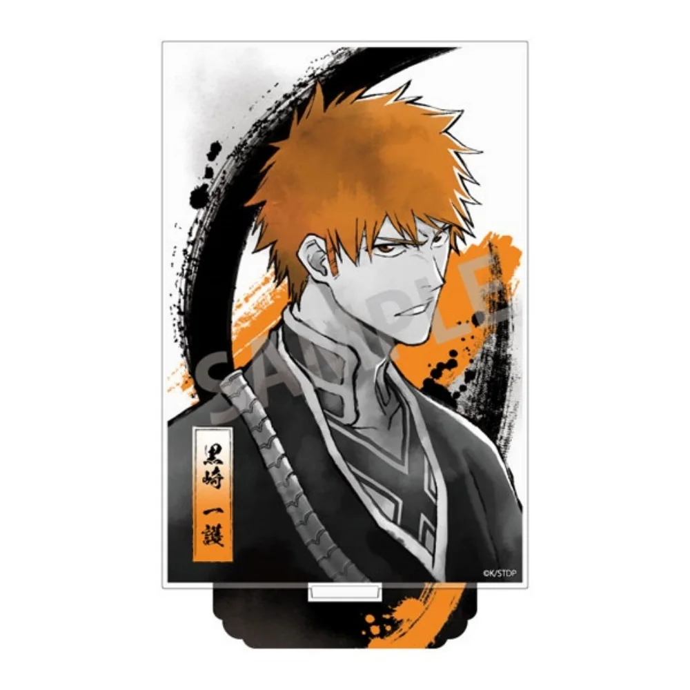 Anime Bleach Acrylic Stand Figure Ichigo Kurosaki Rukia Hitsugaya Sumi-e Ink Style Model Desk Plate Decor Gift Keychain