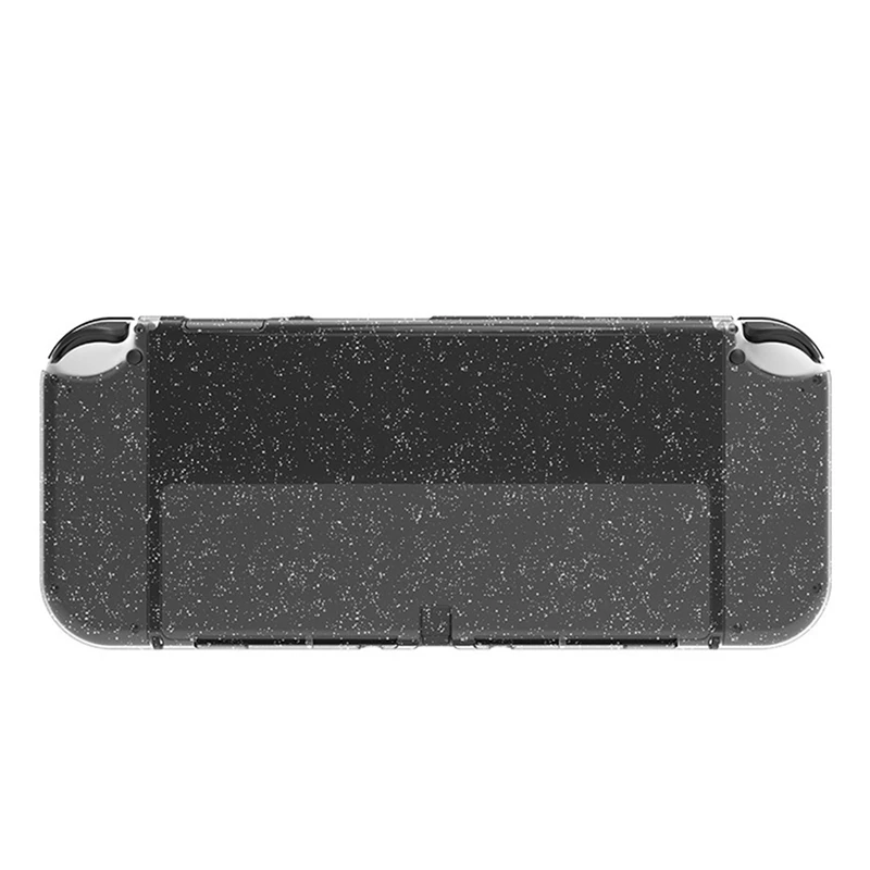 Mais novo caso protetor para interruptor oled transparente flash estrela luz caso fino tpu tudo-em-um capa para ns oled game console