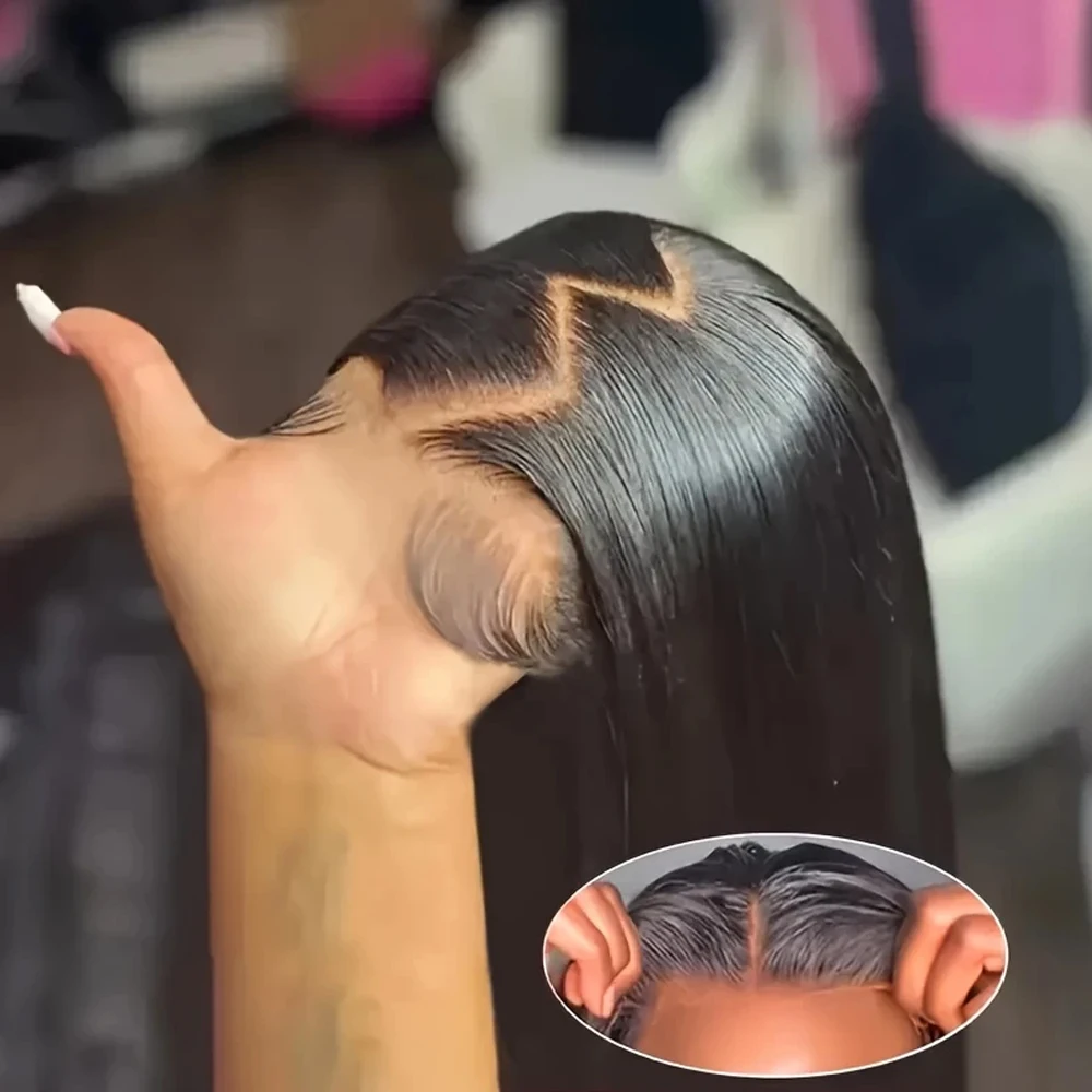 40 42 Inch Bone Straight Human Hair Wigs 13x4 13x6 HD Lace Frontal Wigs Glueless 5x5 Closure 3 Seconds To Wear For Beginners