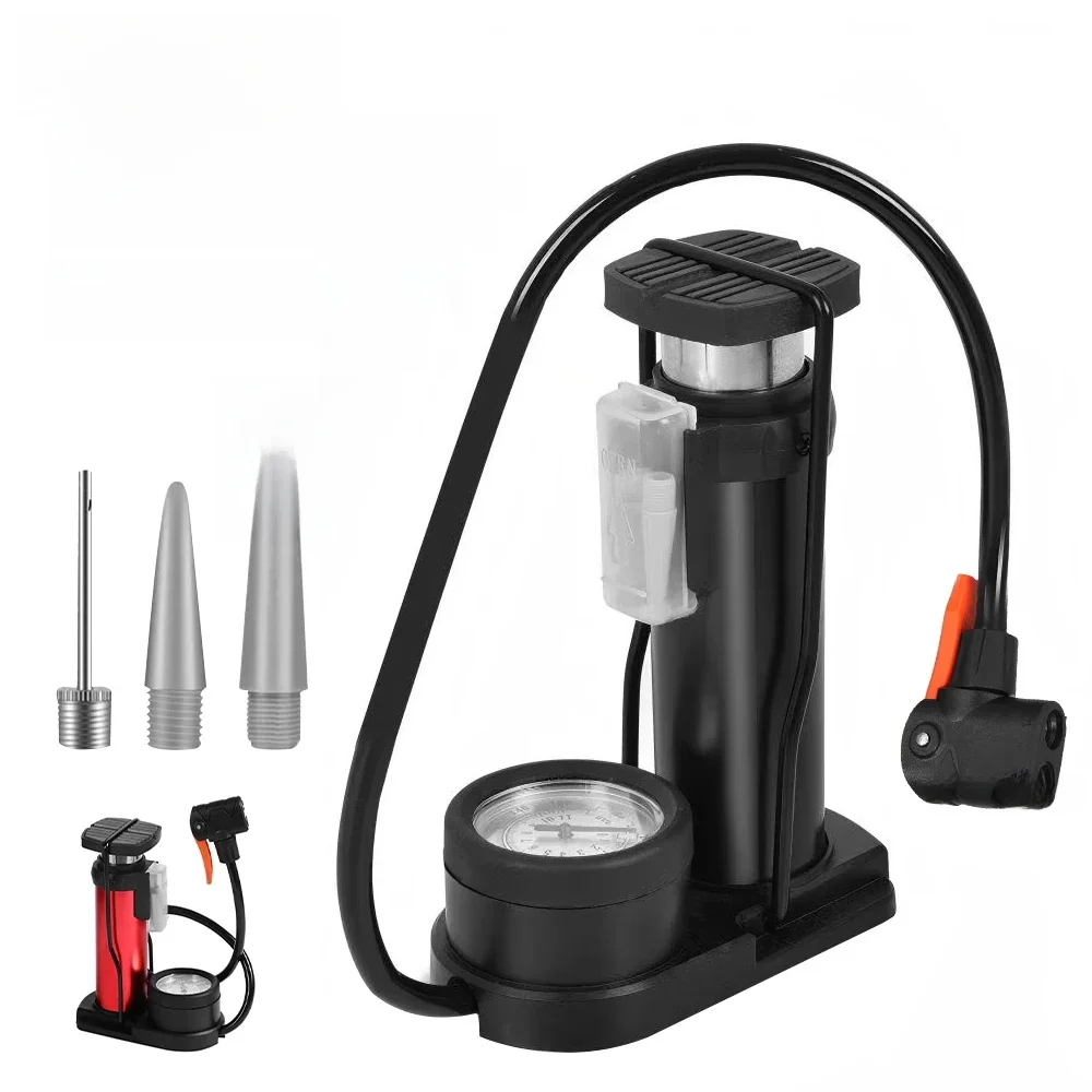 AliExpress NONE Bicycle Foot Pedal Air Pump with Gauge High Pressure Pump Tire Air Inflator Universal MTB Bike Home Pedal Inflator Accessories