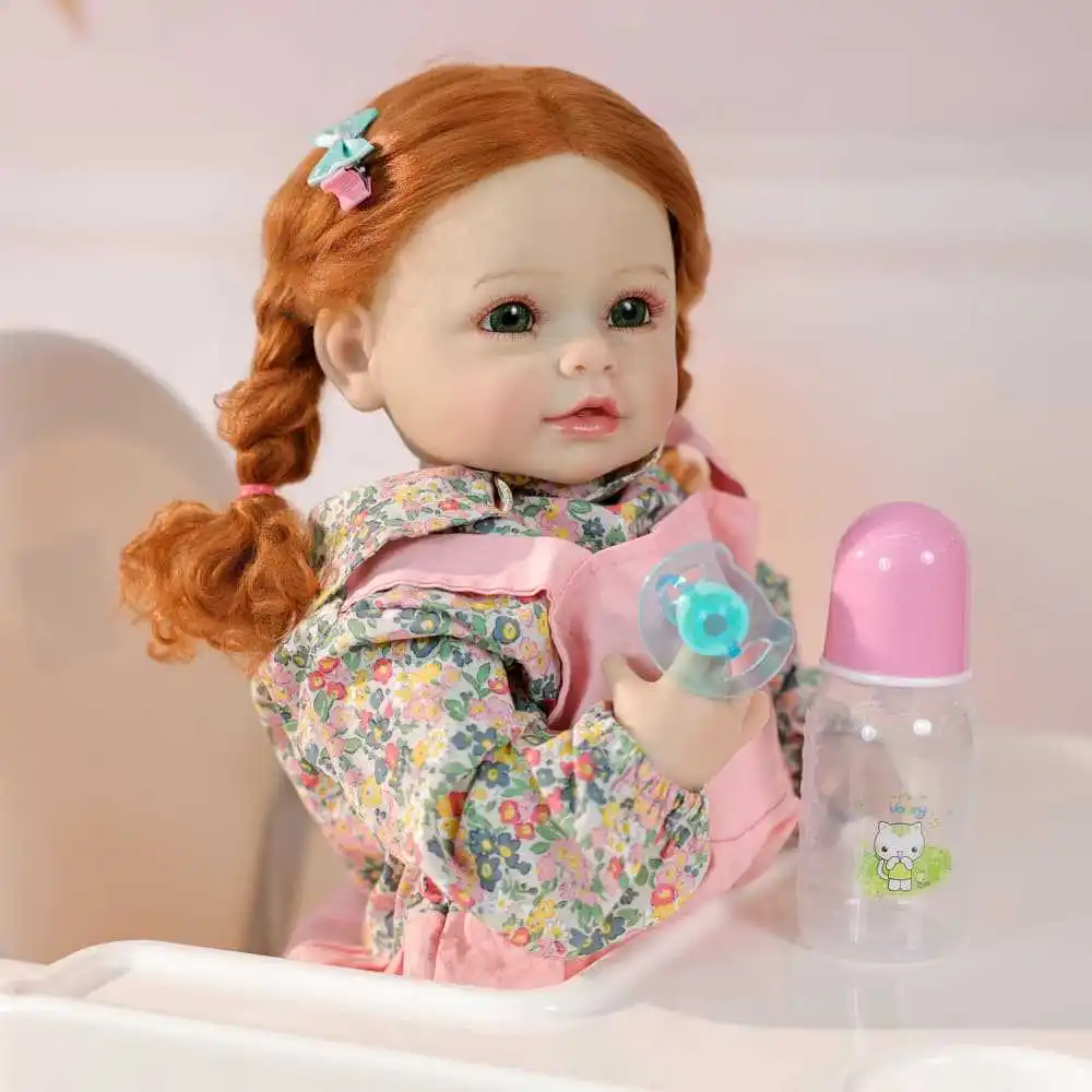 クローバレイ 22インチ クラシック リアルなリボーンドール 超キュート ソフトビニールドール 高品質おもちゃ ままごと人形 子供 クリスマスプレゼント