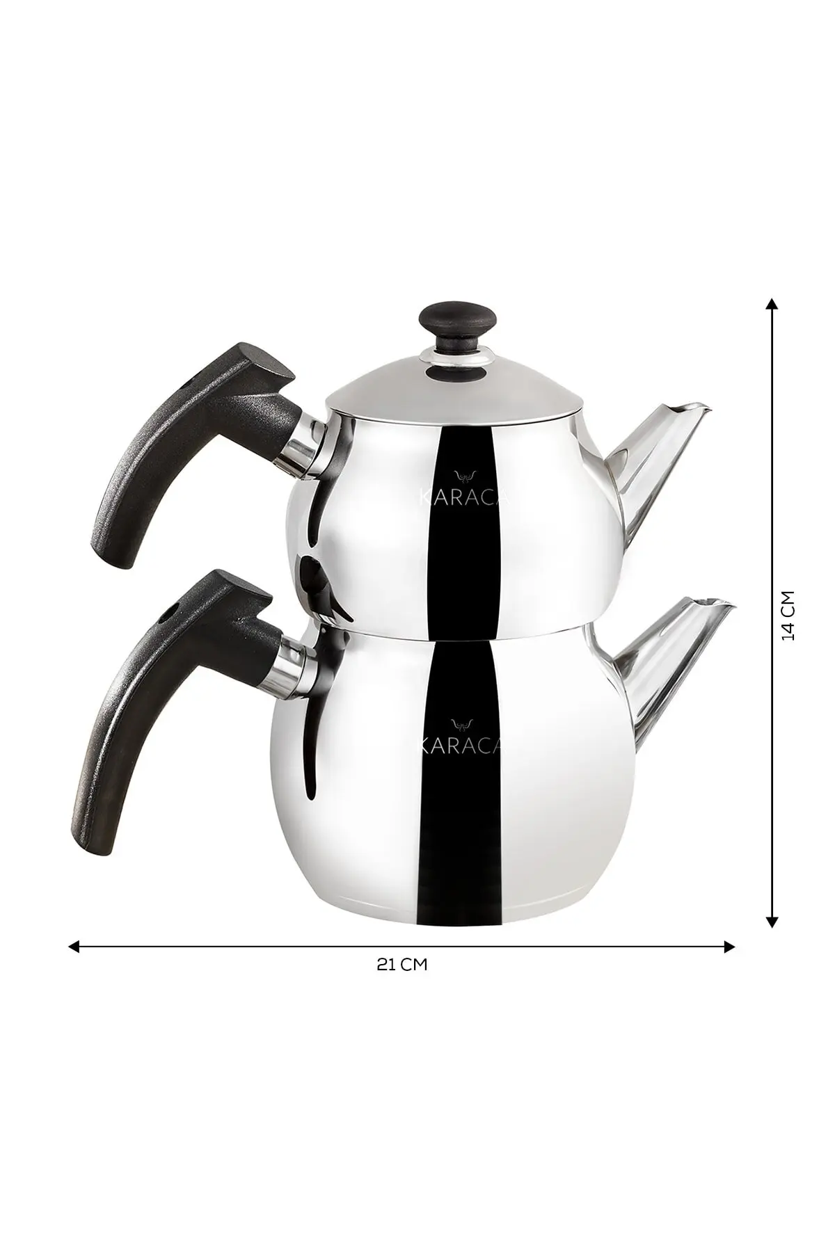 Steel mini Size high quality Black Teapot Set for 2 Persons 2022